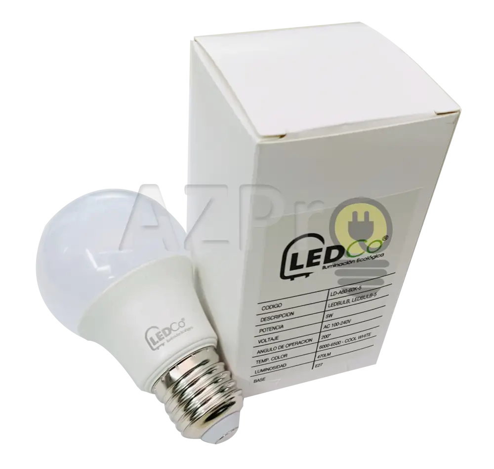 Foco Led Bulb 5W 85-265V E27 A60 Ld-60 3000K Ledco Casa Y Jardín > Iluminación Bombillas Con Diodos