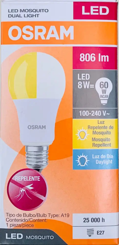 Foco Led Bulb Dual 8W 120V Repelente Mosquito Y Frio Osram Casa Jardín > Iluminación Bombillas Con