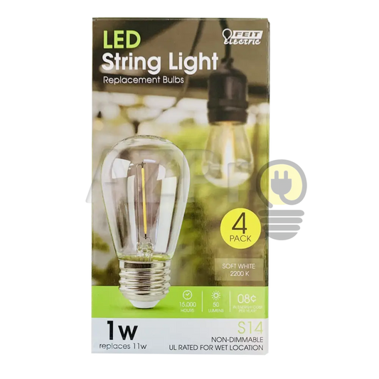 Foco Led Bulb Filamento 1W 120V E27 Vintage 4 Piezas Feit Casa Y Jardín > Iluminación Bombillas Con