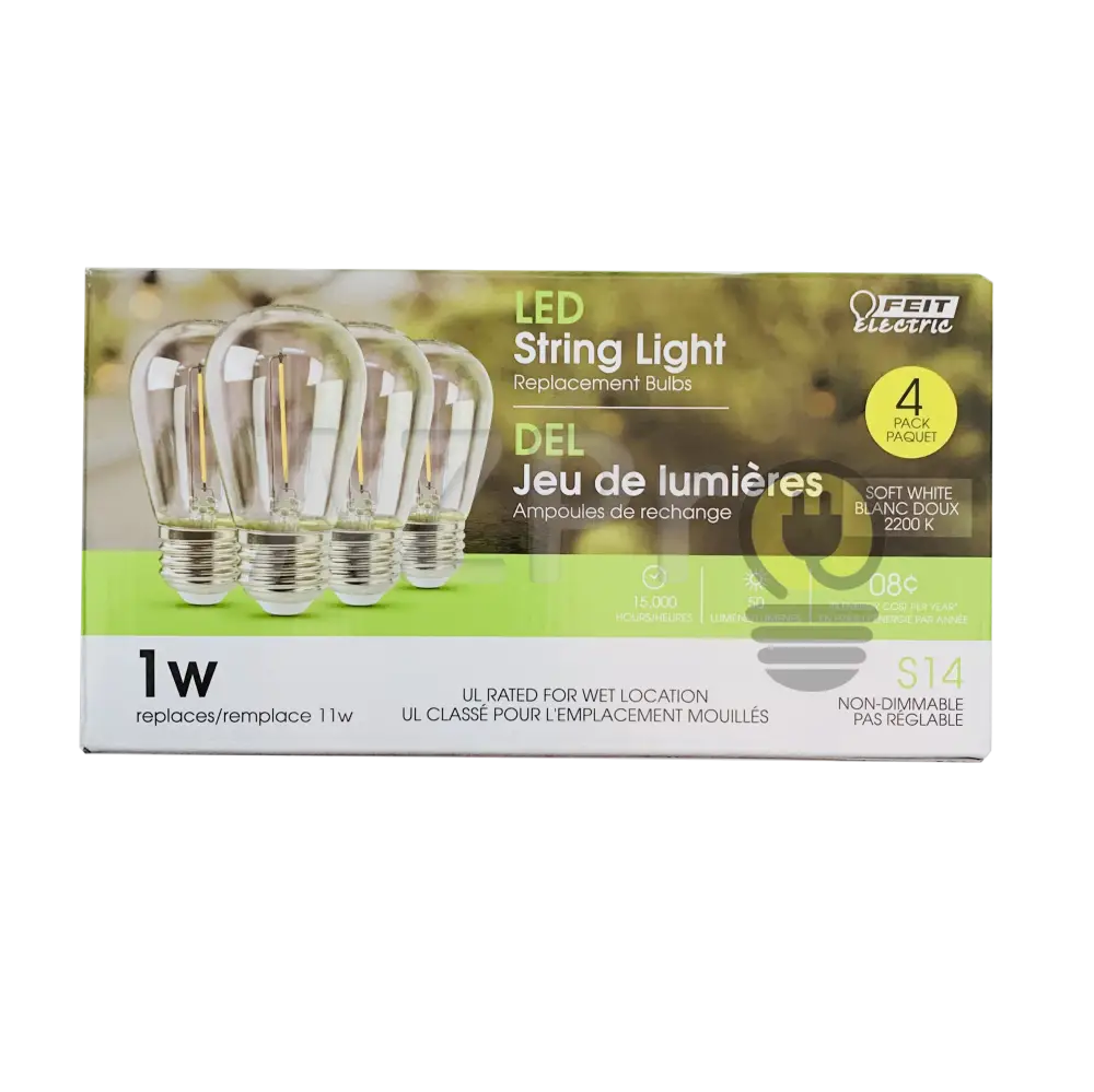 Foco Led Bulb Filamento 1W 120V E27 Vintage 4 Piezas Feit Casa Y Jardín > Iluminación Bombillas Con