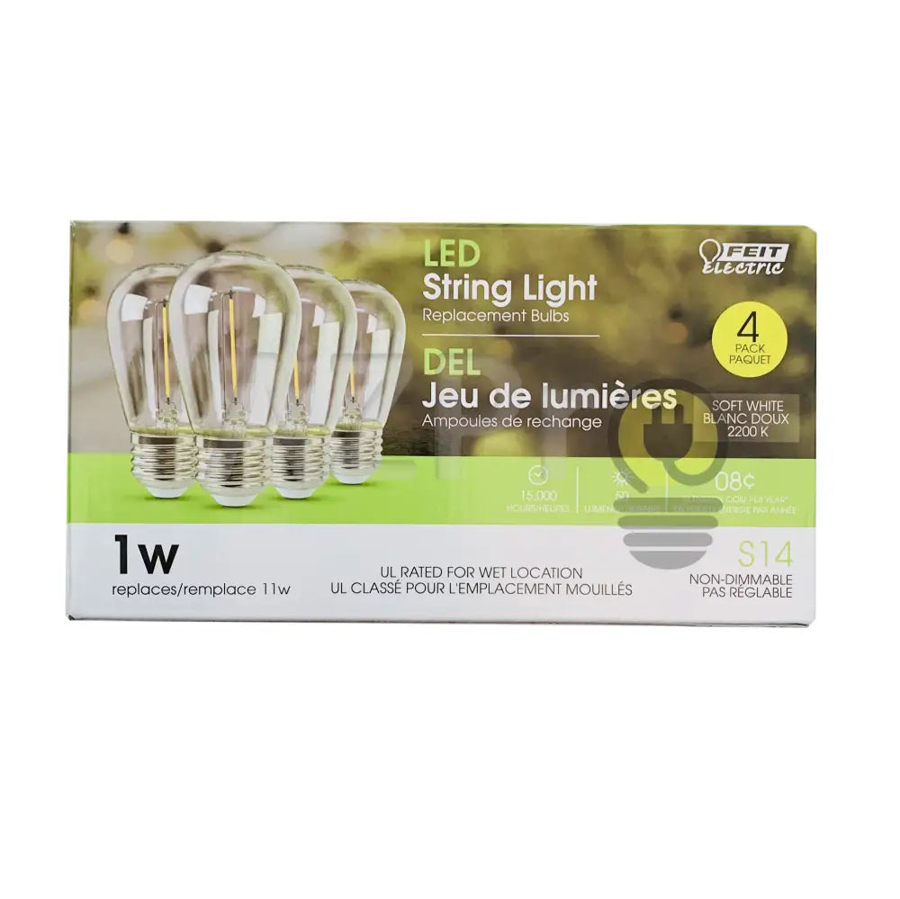 Foco Led Bulb Filamento 1W 120V E27 Vintage 4 Piezas Feit Casa Y Jardín > Iluminación Bombillas Con
