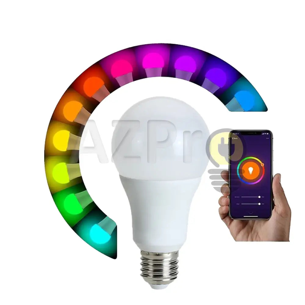 Foco Led Bulbo Inteligente 9W 120V Smart Bulb Rgb Wifi Azpro Casa Y Jardín > Iluminación Bombillas