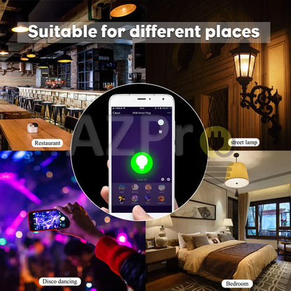 Foco Led Bulbo Inteligente 9W 120V Smart Bulb Rgb Wifi Azpro Casa Y Jardín > Iluminación Bombillas