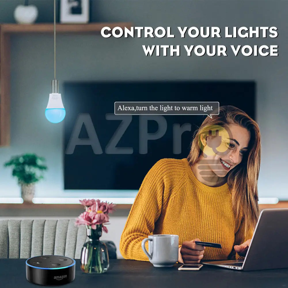 Foco Led Bulbo Inteligente 9W 120V Smart Bulb Rgb Wifi Azpro Casa Y Jardín > Iluminación Bombillas