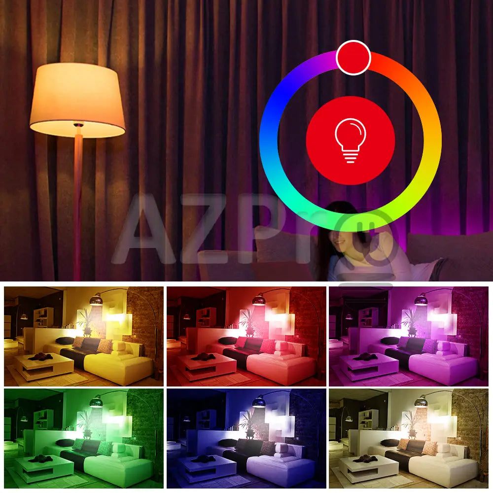 Foco Led Bulbo Inteligente 9W 120V Smart Bulb Rgb Wifi Azpro Casa Y Jardín > Iluminación Bombillas
