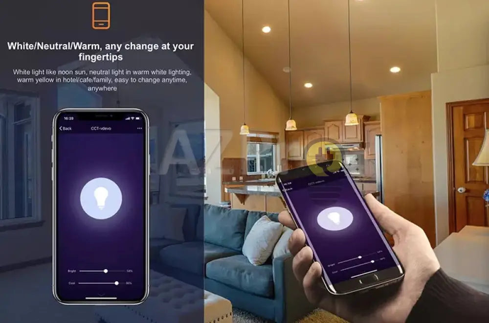 Foco Led Bulbo Inteligente 9W 120V Smart Bulb Rgb Wifi Azpro Casa Y Jardín > Iluminación Bombillas