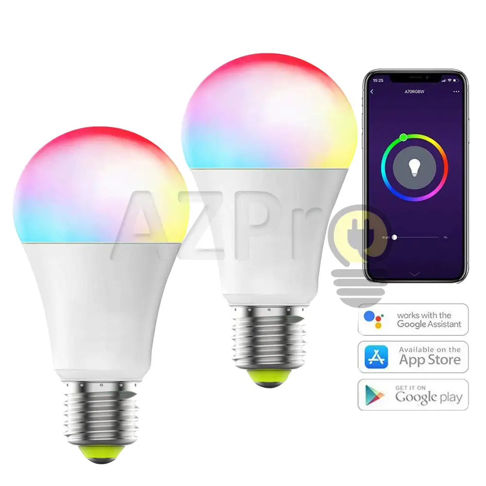 Foco Led Bulbo Inteligente 9W 120V Smart Bulb Rgb Wifi Azpro Casa Y Jardín > Iluminación Bombillas