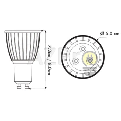 Foco Led Mr16 6W 120V Gu10 Dimeable Atenuable 30Grados Warm White Ledco Casa Y Jardín > Iluminación