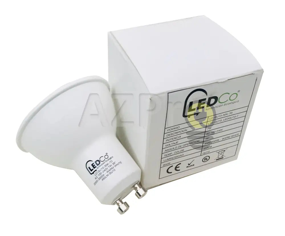 Foco Led Mr16 7W 120V Gu10 Blanco Calido 38 Grados Ld-Gu10 Ledco Casa Y Jardín > Iluminación