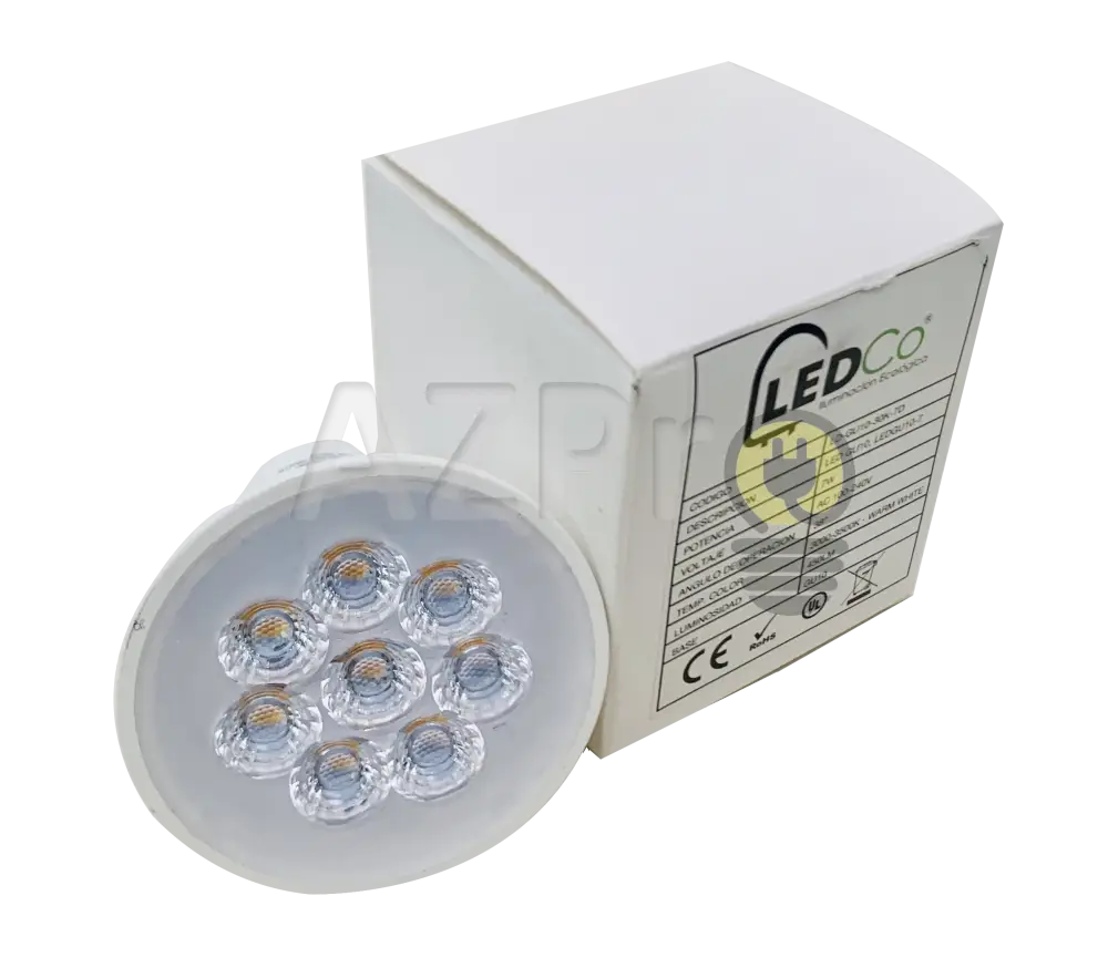 Foco Led Mr16 7W 120V Gu10 Blanco Calido 38 Grados Ld-Gu10 Ledco Casa Y Jardín > Iluminación