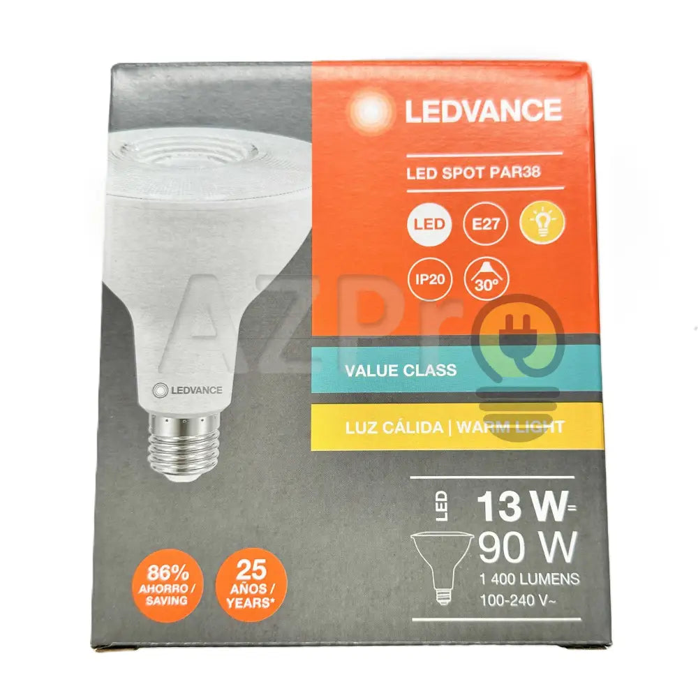 Foco Led Par 38 13W 100 - 240V E27 30º Blanco Calido 2 700K Ledvance Osram Casa Y Jardín >