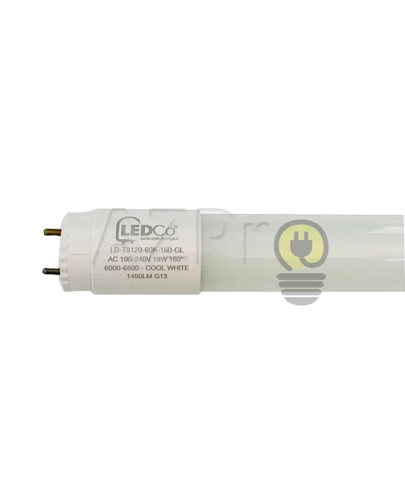Foco Led Tubo T8 120Cm 18W 85-265V Cristal Opalino 6000K Ledco