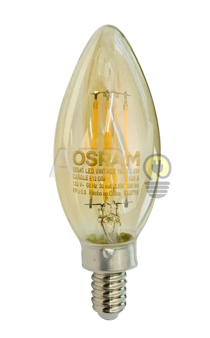 Foco Led Vela Filamento Vintage 3.5W 120V Dimeable E12 Osram Casa Y Jardín > Iluminación Bombillas