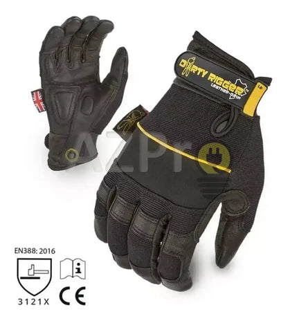 Guantes Uso Rudo Cuero Leather Grip Full Hand L Dirty Rigger Electrónica > Audio Equipos Para