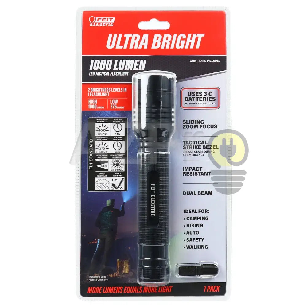 Lampara Tactica Led Linterna con 2 Intensidades y 2 Angulos FL1000 Feit - Casa y jardín > Iluminación > Bombillas >