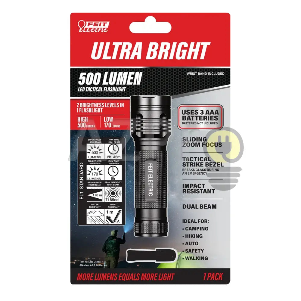 Lampara Tactica Led Linterna Con Zoom 500 Lumen Aaa Feit Casa Y Jardín > Iluminación Bombillas