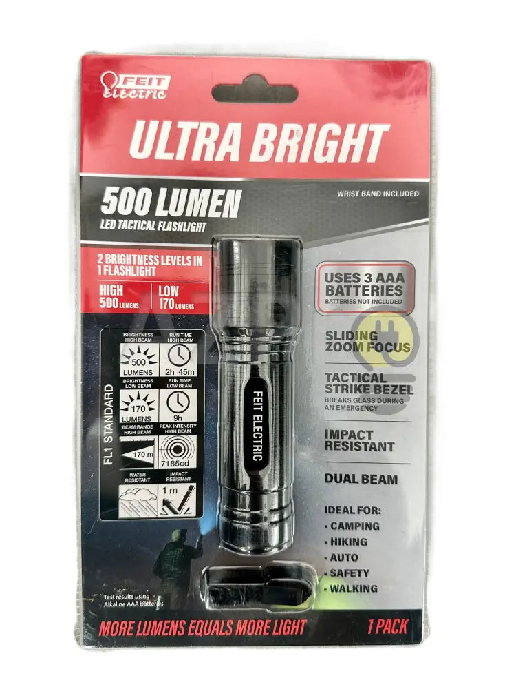Lampara Tactica Led Linterna Con Zoom 500 Lumen Aaa Feit Casa Y Jardín > Iluminación Bombillas