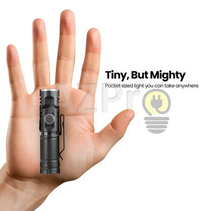 Lampara Tactica Led Recargable Linterna 2 intensidades y Estrobo 500 Lumen FL500-MINI Feit Casa y jardín > Iluminación