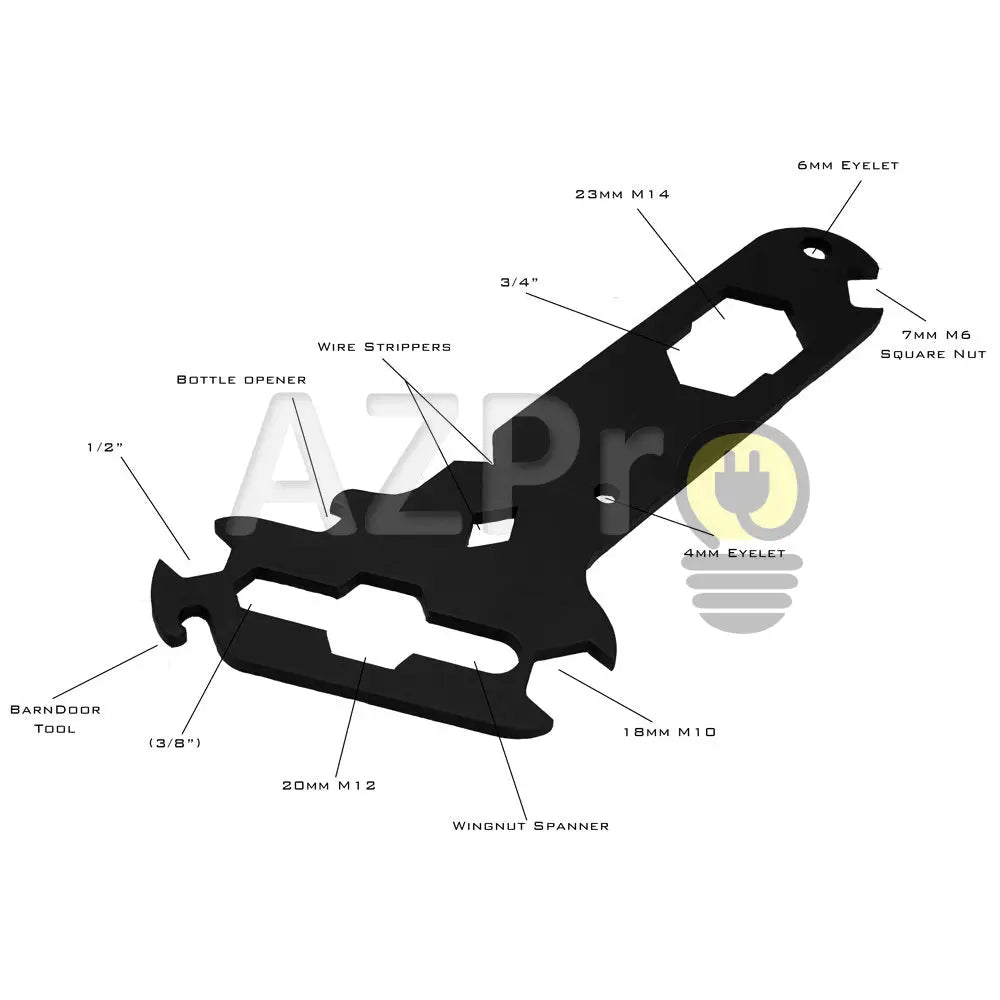 Llave Multi Herramienta 14 Usos Acero Dirty Rigger Electrónica > Audio Equipos Para Escenario