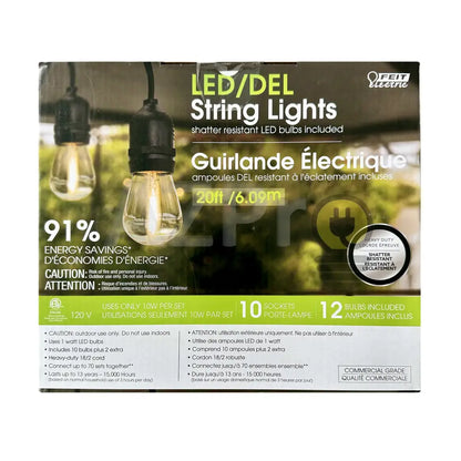 Luces Serie Led Exterior Guirnalda 6Mt String Lights Vintage SL20-10/FIL Feit - Casa y jardín > Iluminación > Bombillas