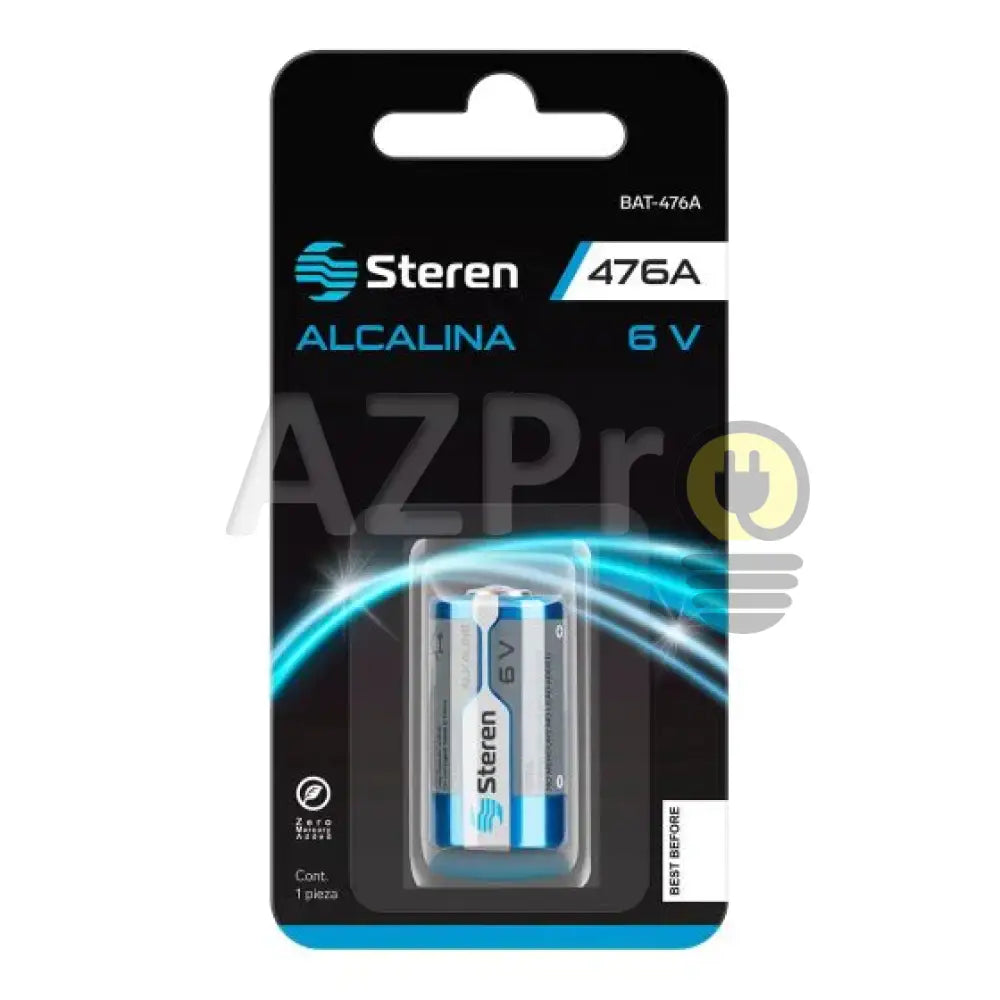 Pila Alcalina 6V Tipo Cilindro 476A 4Lr44 Bat-476A Steren Electrónica > Audio Equipos Para Escenario