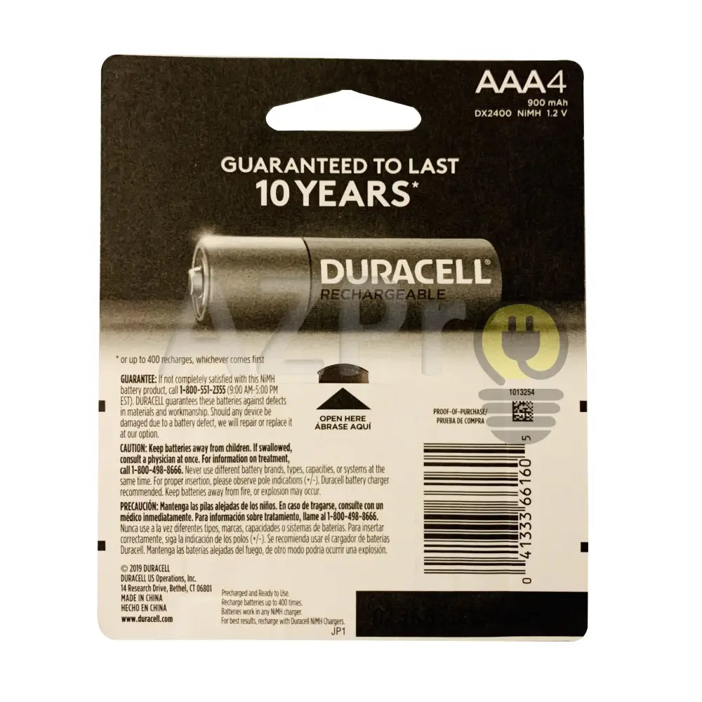 Pila Bateria Aaa Ni-Mh Recargable Blister 4 Piezas Duracell Electrónica > Audio Equipos Para