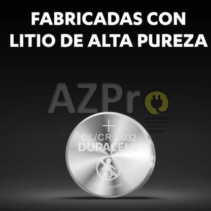 Pila Bateria Litio Cr2032 3V 225Mah 2 Piezas Dl2032 Duracell Electrónica > Audio Equipos Para