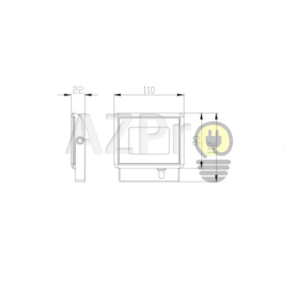 Reflector Led 10W Uso Exterior Flood Ip65 Luz Calida Osram Ledvance Casa Y Jardín > Iluminación
