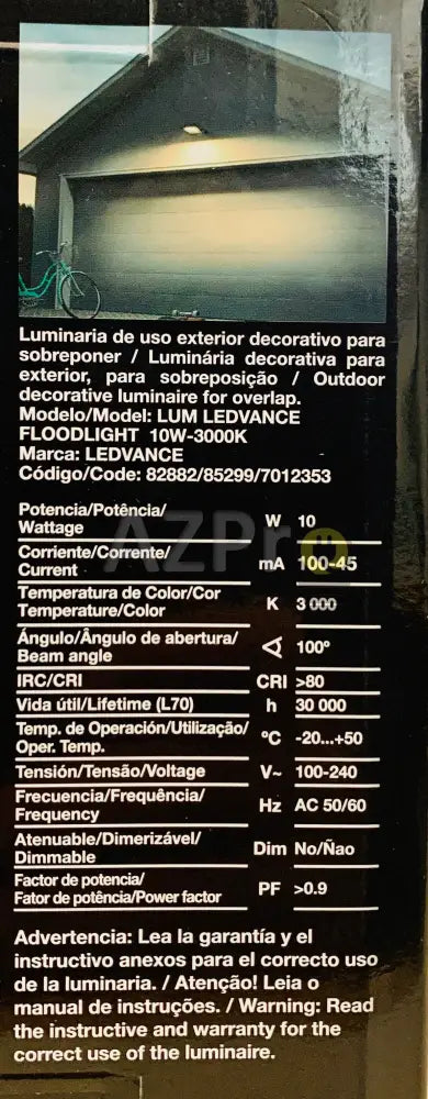 Reflector Led 10W Uso Exterior Flood Ip65 Luz Calida Osram Ledvance Casa Y Jardín > Iluminación