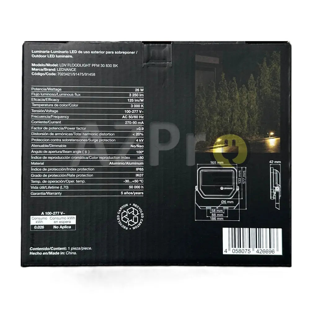 Reflector Led 30w Uso Exterior Led Flood Ip65 80637 Luz Calida Osram Ledvance Casa y jardín > Iluminación > Bombillas >