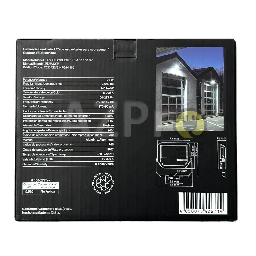 Reflector Led 30w Uso Exterior Led Flood Ip65 Luz Neutra Osram Ledvance Casa y jardín > Iluminación > Bombillas >