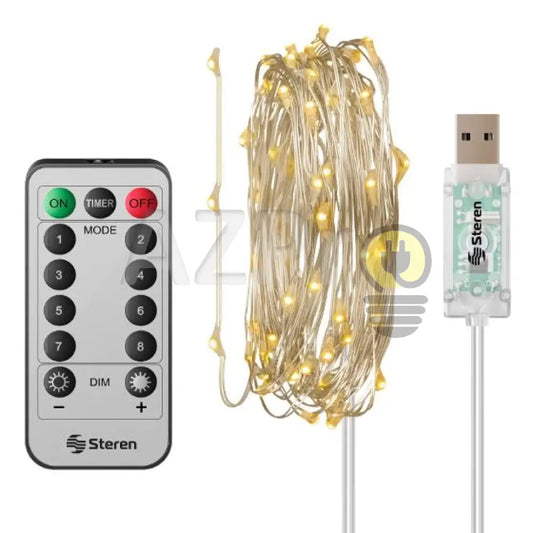 Serie Led Usb Calida 9.6M Decorativa Control Remoto Steren Casa Y Jardín > Iluminación Bombillas Con